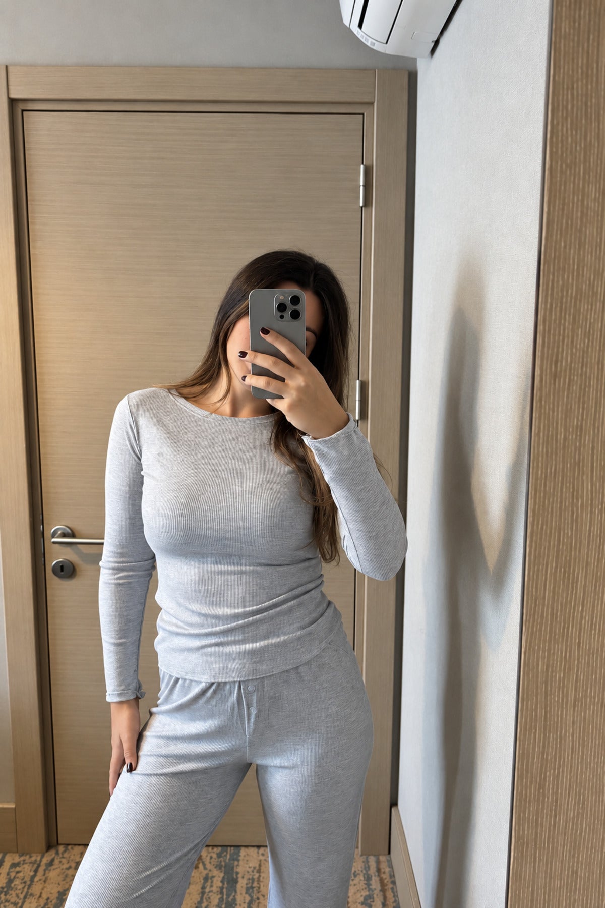 Sohadid 5 Parça Kadın Çeyiz ve Ev Giyim Seti – Gri – ürün görünümü 6