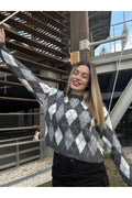 Sohadid Kadın Bisiklet Yaka Oversize Triko Kazak – Sarı – ürün görünümü 1