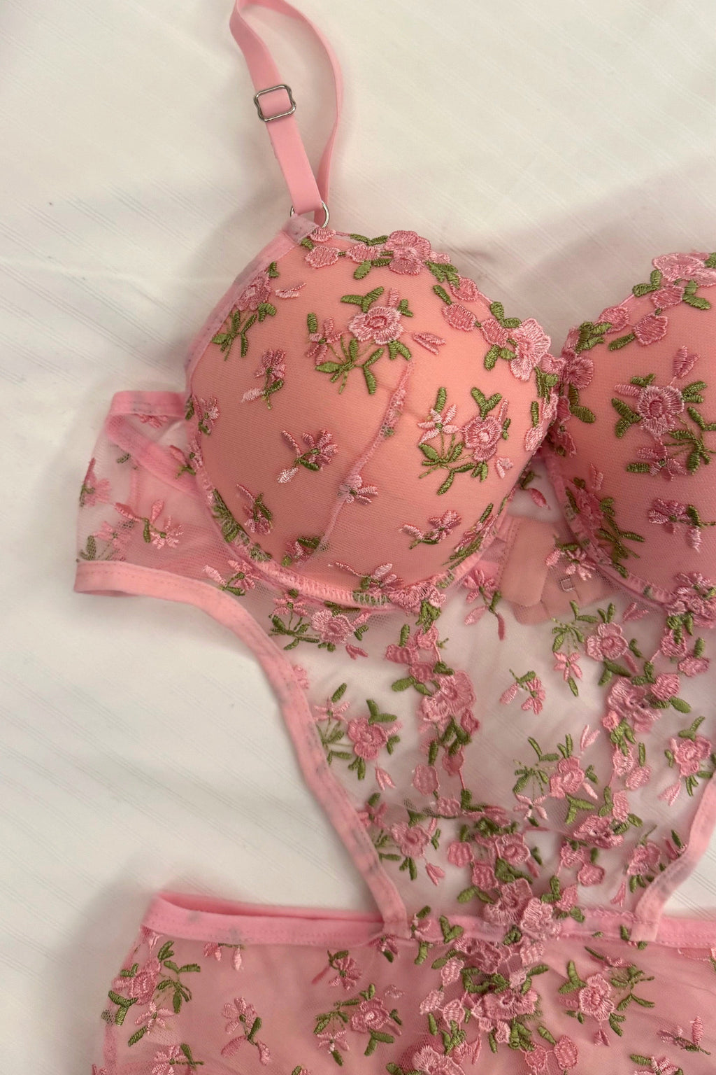 Sohadid Kadın Desenli Bodysuit – Pembe – ürün görünümü 2
