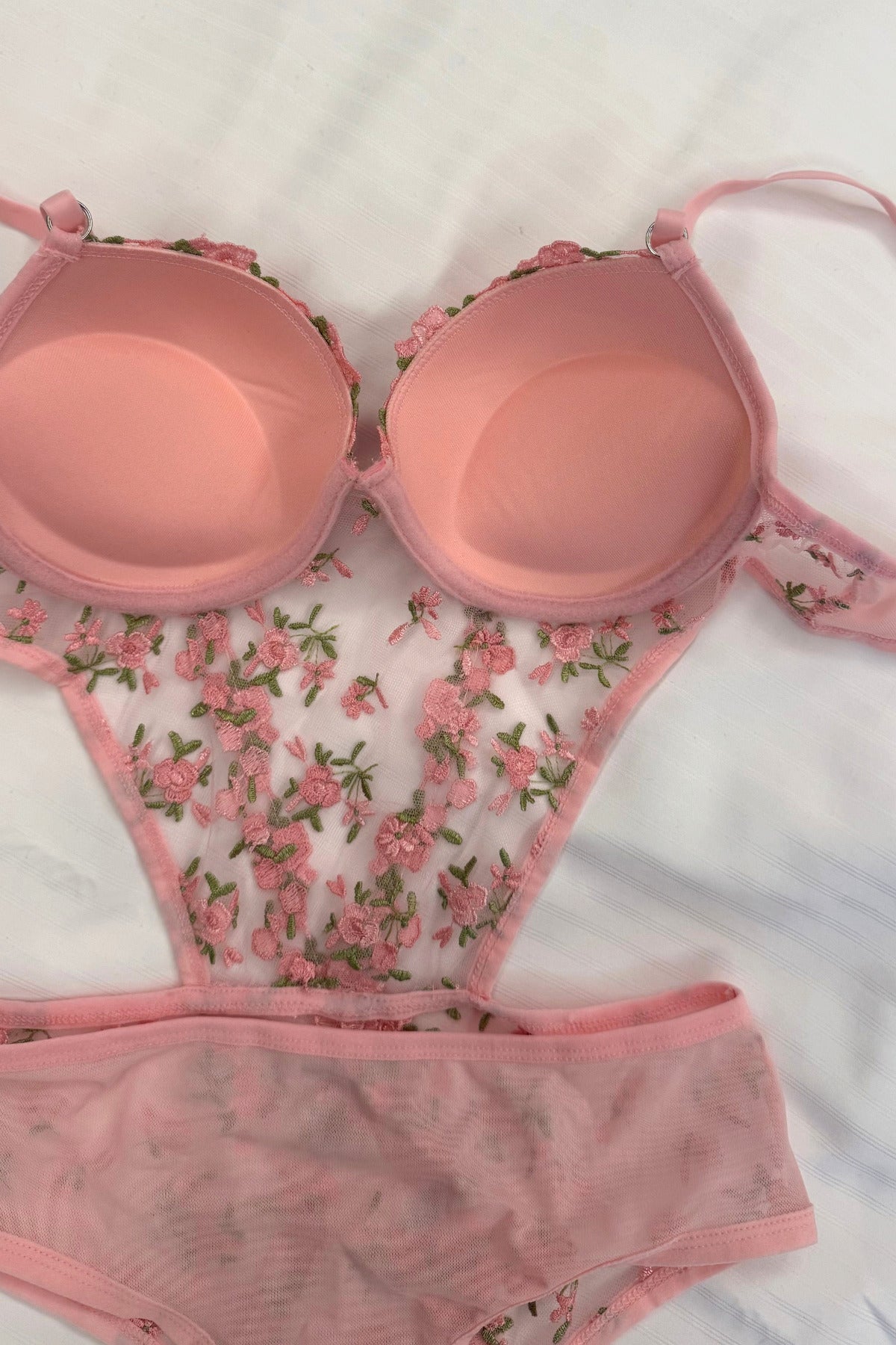 Sohadid Kadın Desenli Bodysuit – Pembe – ürün görünümü 4