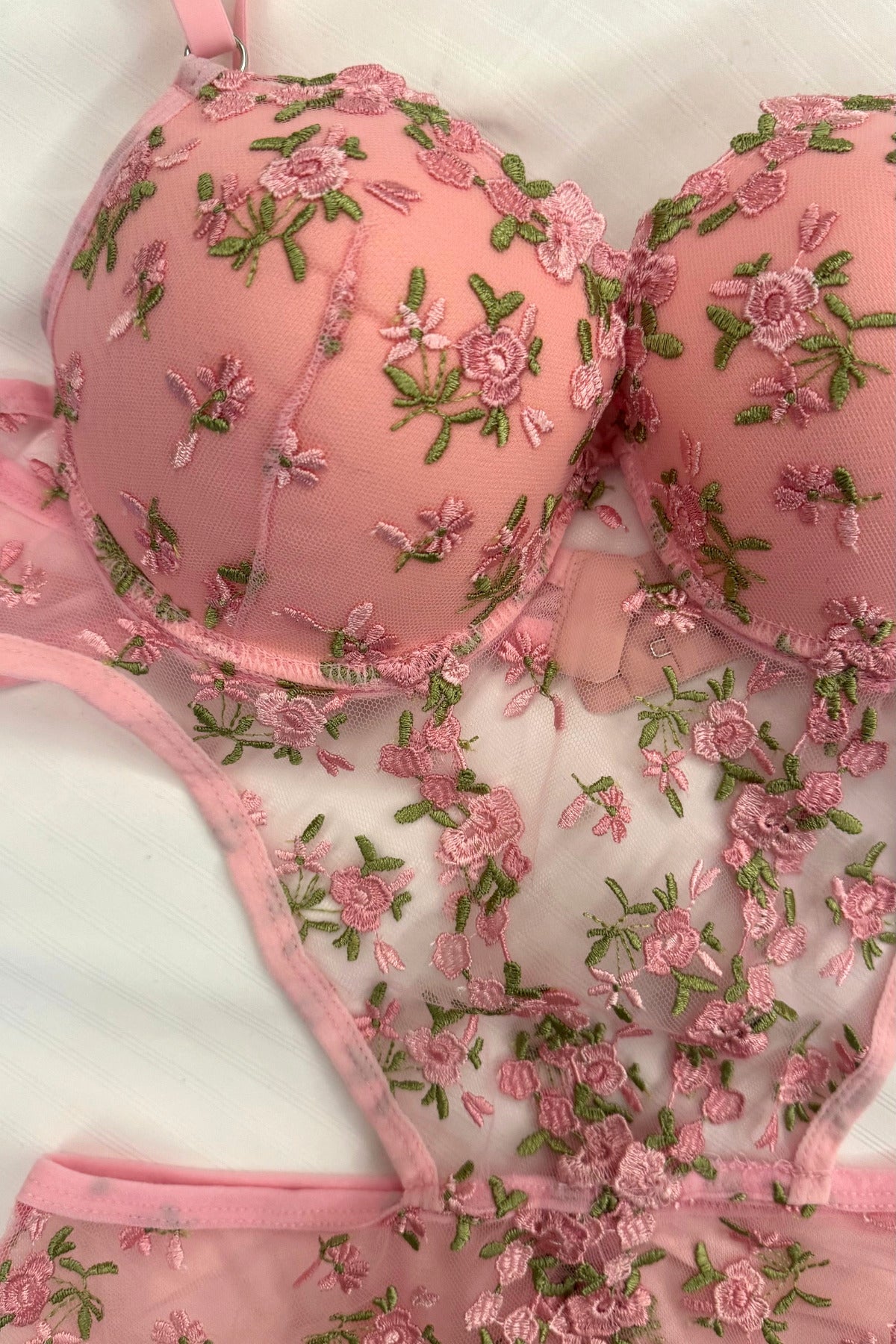Sohadid Kadın Desenli Bodysuit – Pembe – ürün görünümü 5